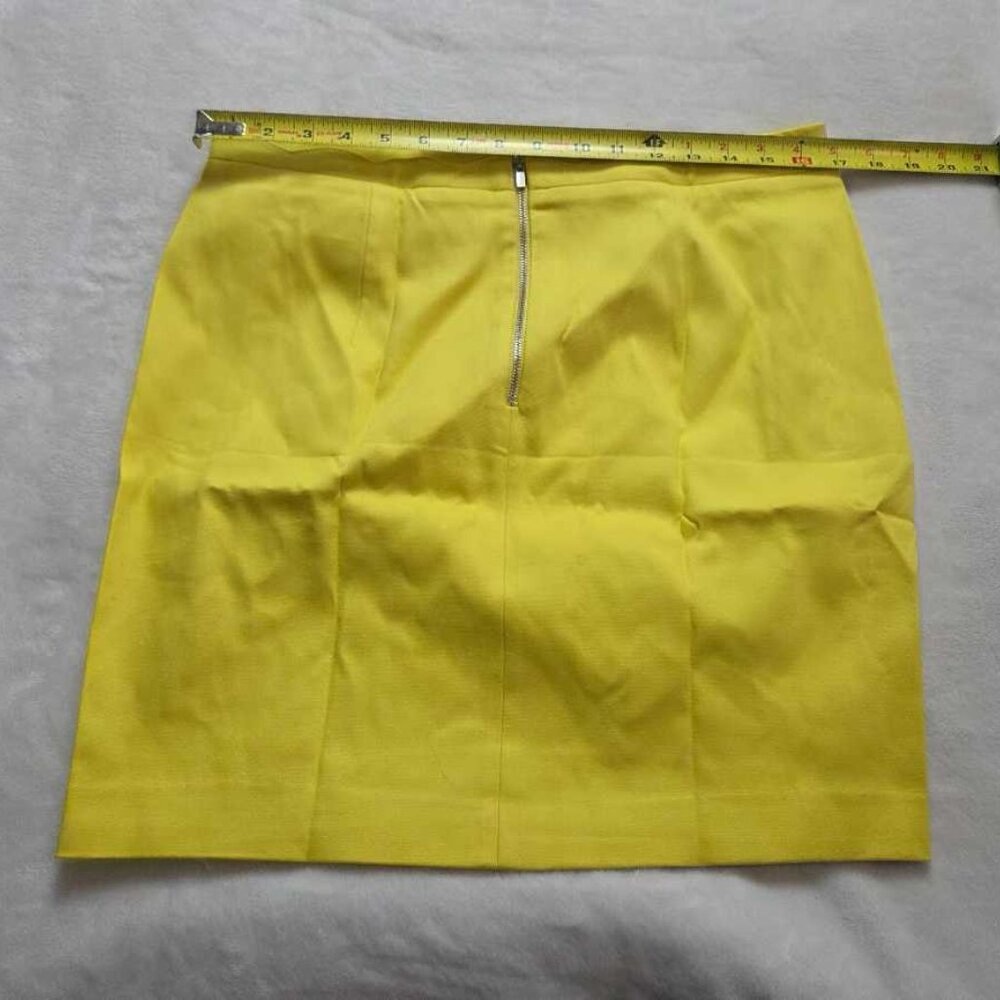 New 10 Banana Republic scalloped mini skirt in Lively Chartreuse - Picture 7 of 11